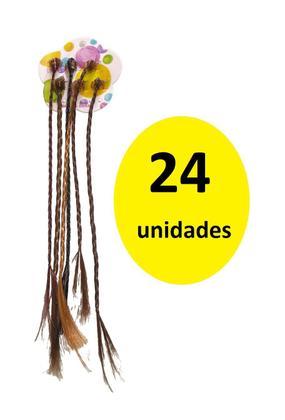 Imagem de Kit 24 un Mechas c/ Mini Piranha Aplique De Cabelo Infantil