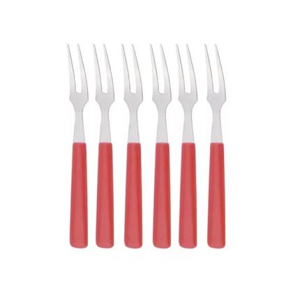Imagem de Kit 24 un mini garfinhos p/ petisco  inox p/ tábua de frios