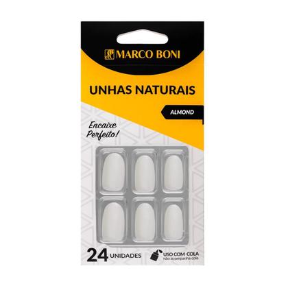 Imagem de Kit 24 Unhas Postiças E Naturais Modelo Almond Marco Boni