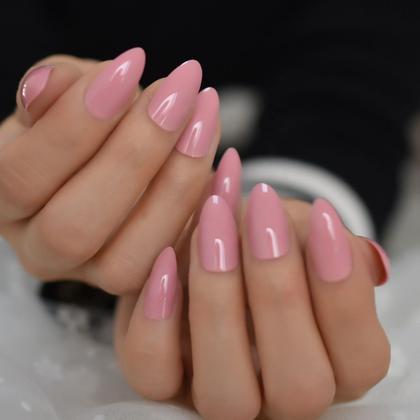 Imagem de Kit 24 Unhas Postiças Formato Almond Nude Claro Marco Boni