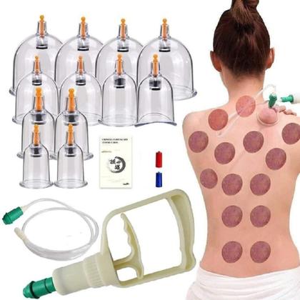 Imagem de Kit 24 ventosas terapia succao estetica ventosaterapia copos massoterapia acumputura chines