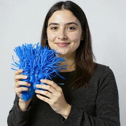 Imagem de Kit 240 Papel de Bala Seda azul escuro com 2 Franjas p/ Bala