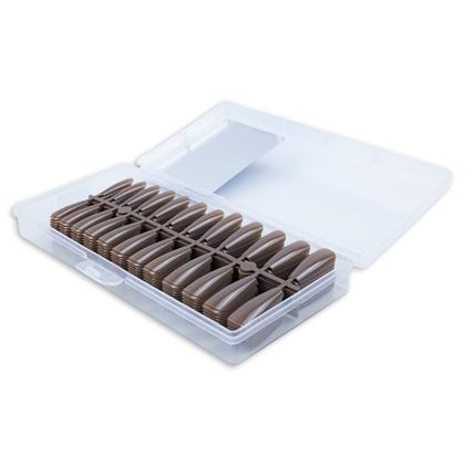 Imagem de Kit 240 Unha Postiça Soft Gel Bailarina Realista Nude Marrom Manicure Unhas Decoradas Nail Art Beleza Mulheres Feminino
