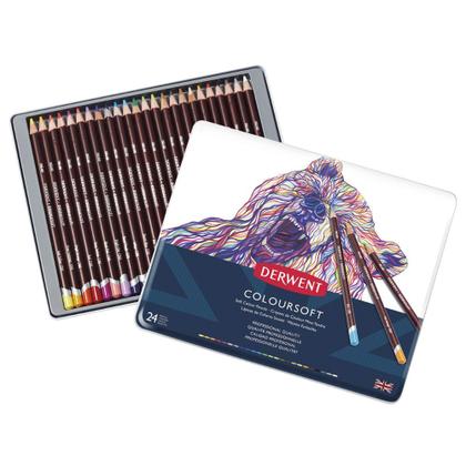 Imagem de Kit 24x Lápis Permanente Profissional Derwent Coloursoft