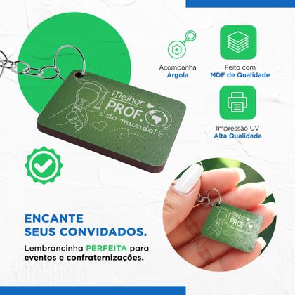 Imagem de Kit 25 Chaveiros MDF Dia dos Professores Lembrancinha