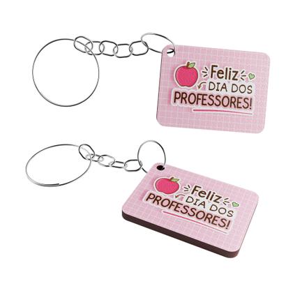 Imagem de Kit 25 Chaveiros MDF Dia dos Professores Lembrancinha
