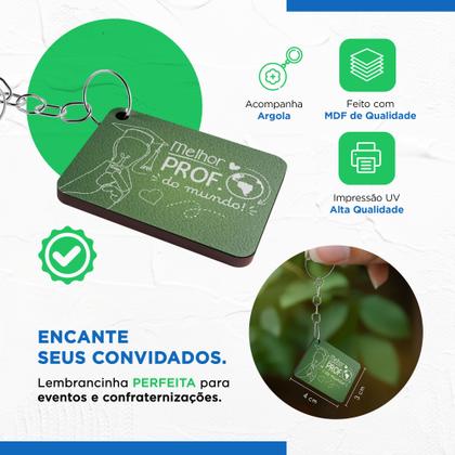 Imagem de Kit 25 Chaveiros MDF Dia dos Professores Lembrancinha
