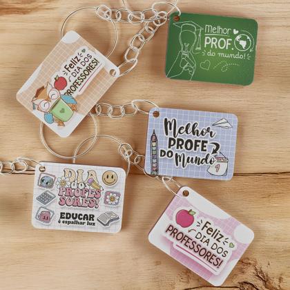 Imagem de Kit 25 Chaveiros MDF Dia dos Professores Lembrancinha