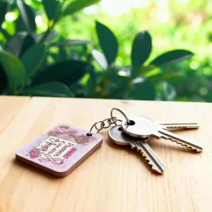 Imagem de Kit 25 Chaveiros MDF Outubro Rosa Conscientização Câncer de Mama