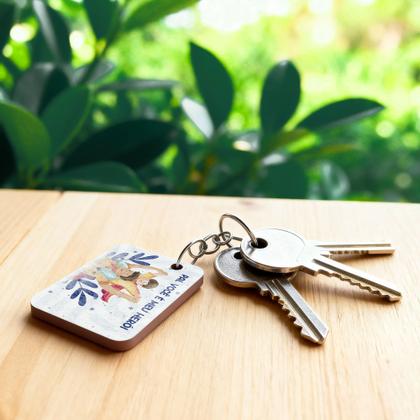 Imagem de Kit 25 Chaveiros para Lembrancinha do Dia dos Pais  MDF Branco