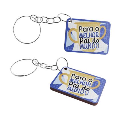 Imagem de Kit 25 Chaveiros para Lembrancinha do Dia dos Pais  MDF Branco