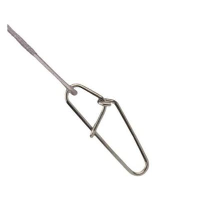 Imagem de Kit 25 Leader Chicote Fio De Aço Snap Girador Nickel 14Cm