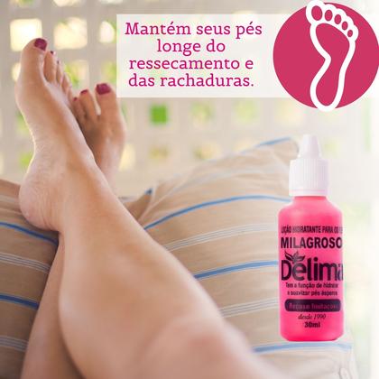 Imagem de Kit 25 Loção Milagroso Delima Hidrata e Trata Rachaduras nos Pés
