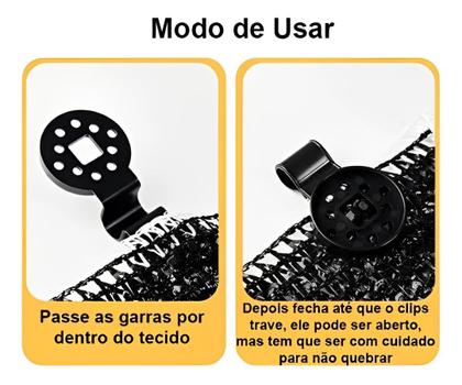 Imagem de Kit 25 Prendedor Para Sombrite Com Trava Presilha