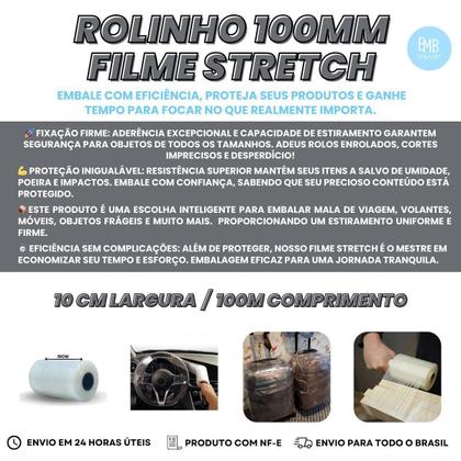 Imagem de Kit 25 Rolo Filme Plástico Stretch 100Mm X100Mt Profissional