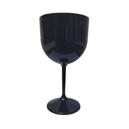 Imagem de Kit 25 Taças de Gin Acrílico Solido Preto 450ml p/ Festas Eventos Casamentos Aniversários Decoração