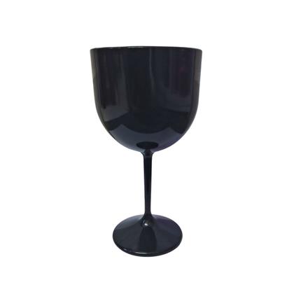 Imagem de Kit 25 Taças de Gin Acrílico Solido Preto 450ml p/ Festas Eventos Casamentos Aniversários Decoração