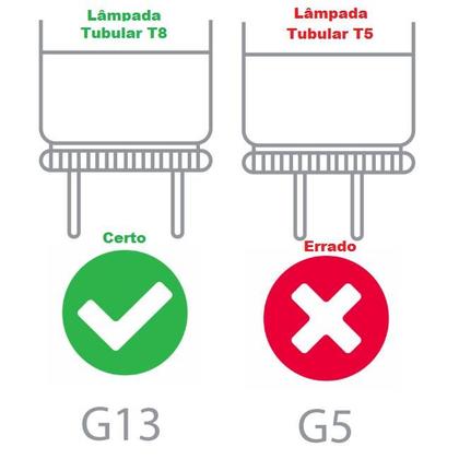 Imagem de kit 25 Tomadinha Com Rabicho Para Tubular-LED/Fluor Engate Rápido