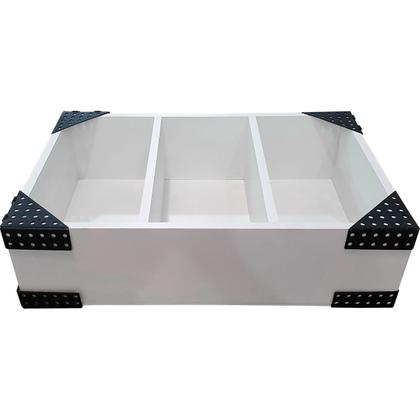 Imagem de Kit 250 Cantoneiras Protetoras para Móveis 100x100mm Preta Toronto