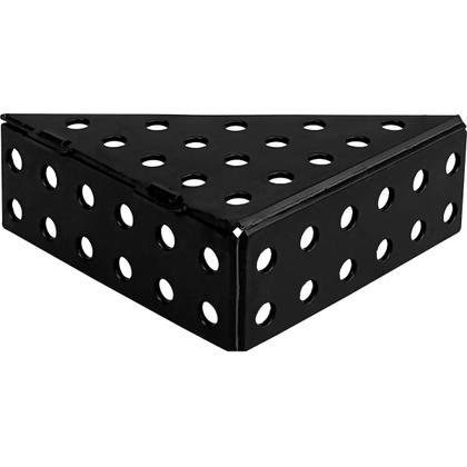 Imagem de Kit 250 Cantoneiras Protetoras para Móveis 100x100mm Preta Toronto