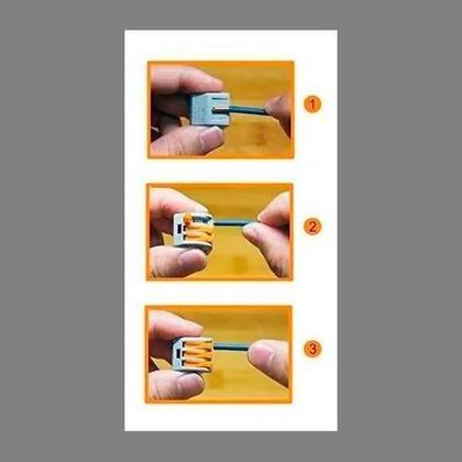 Imagem de Kit 250Pçs Conector Emenda Com Alavanca Borne 2, 3, 5 Fios