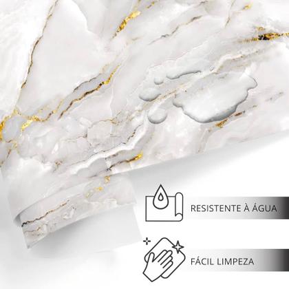 Imagem de Kit 26 Placas Painel Adesivo Vinílico 3D Revestimento Porcelanato Mármore Lavável