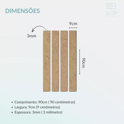 Imagem de Kit 28 Paineis Ripas Shiplap Mdf 3mm Decoração Moderna 3d