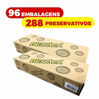 Imagem de Kit 288 Preservativo Lubrificado Camisinha Blowtex Caixa (3x96)