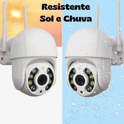 Imagem de Kit 2Câmeras Ip Wi-Fi A08-Resistente Sol/Chuva-Detecta Movi