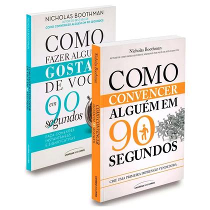Imagem de Kit 2Livros Autoajuda Como convencer alguém em 90 segundos + Como fazer alguém gostar de você em 90 segundos, mundialmente conhecido em transformar