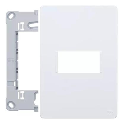 Imagem de KIT 2Placa com suporte 4x2 1 Pos Composé Branco WAG
