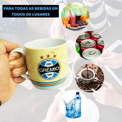 Imagem de Kit 2Un Caneca Xícara Porcelana Reforçada 300Ml Café Clube