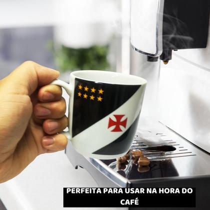 Imagem de Kit 2Un Canecas Xicara Porcelana 300Ml Café Vasco Preto