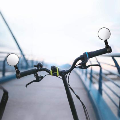 Imagem de Kit 2un Espelho Retrovisor Bicicleta Bike Convexo 360º Giratório P/ Guidão