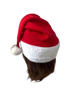 Imagem de Kit 2un Gorro de natal de pelúcia com carinha de papai Noel