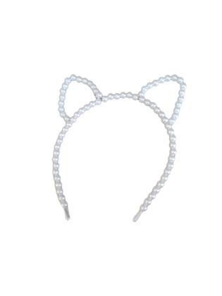 Imagem de Kit 2un Tiara Gatinho De Pérola Para Festa Carinha De Anjo