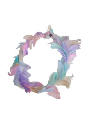 Imagem de Kit 2un Tiara Guirlanda Anjo Branco Com Penas Led Fantasia