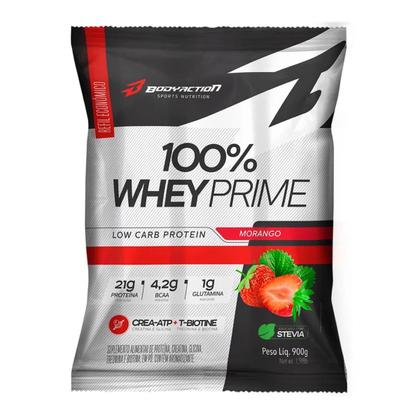 Imagem de Kit 2X 100% Whey Prime - 900g Refil Morango - BodyAction