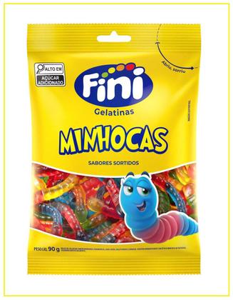 Imagem de Kit 2x Bala Fini Gelatina Minhoca Brilho 100g - Cimed