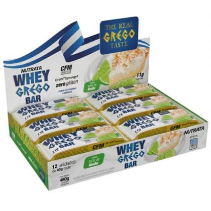 Imagem de Kit 2X Barra Whey Grego Bar - 12 Unidades de 40g Torta de Limão - Nutrata