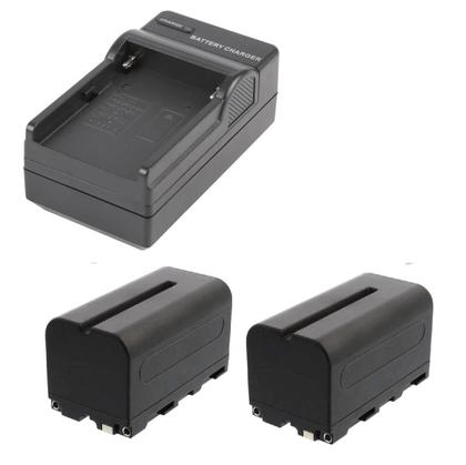 Imagem de Kit 2x Baterias e Carregador NP-F960 / F970 para Estúdio