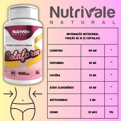 Imagem de Kit 2x Belaform Cafeína, L-carnitina e Cromo 60 Cápsulas
