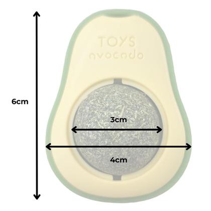 Imagem de Kit 2x Brinquedo de Gato Abacate Lambe Lambe Interativo com Bola Catnip Erva de Gato para Grudar
