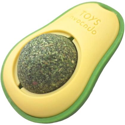 Imagem de Kit 2x Brinquedo de Gato Abacate Lambe Lambe Interativo com Bola Catnip Erva de Gato para Grudar