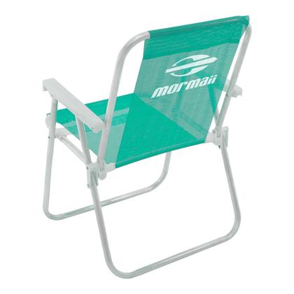 Imagem de Kit 2x Cadeira de Praia Alta Verde Mormaii Lazy em Alumínio com Poliéster Suporta Até 110kg - Bel
