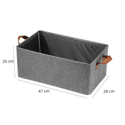 Imagem de Kit 2x Caixa Organizadora Cesto Dobrável Guarda Roupa Grande
