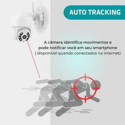 Imagem de Kit 2x Câmeras de Segurança Wifi IP Visão Noturna Colorida Externa Prova D'água