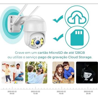 Imagem de Kit 2x Câmeras IP A8 Externa Wifi HD  PTZ, Zoom, 2 Antenas, Sensor, à Prova dÁgua