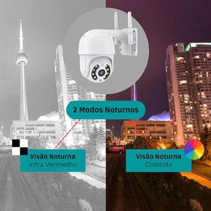 Imagem de Kit 2x Câmeras IP A8 Externa Wifi HD  PTZ, Zoom, 2 Antenas, Sensor, à Prova dÁgua