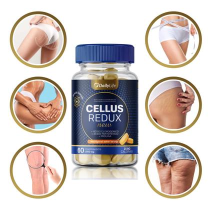 Imagem de Kit 2x Cellus Redux New Com Ácido Clorogênico Ácido Pantotênico Biotina Prolina e Vitamina C Cápsulas Mastigáveis Zero Calorias